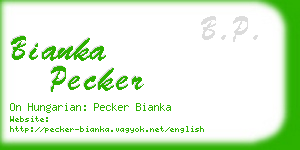 bianka pecker business card